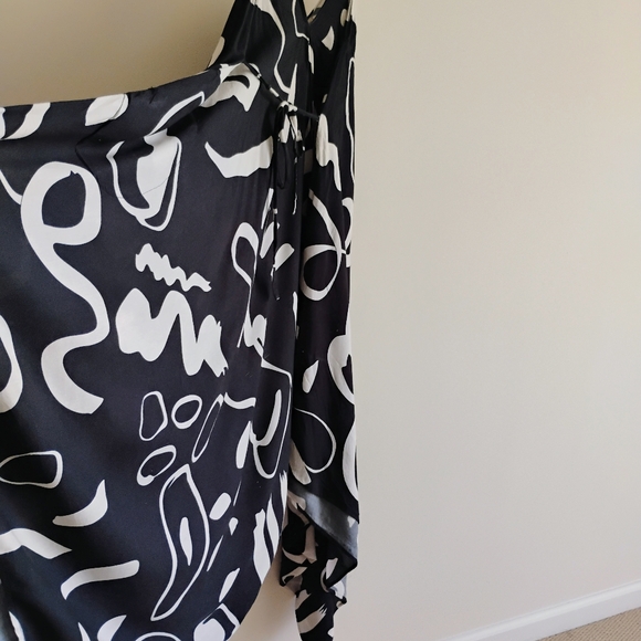 World Market Goa Harem Jumpsuit Black Baggy Romper Abstract Artsy S/M SIZE 2-8 - Picture 4 of 12